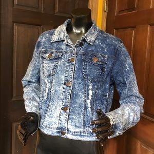 V.I.P Acid Wash Denim Button Down